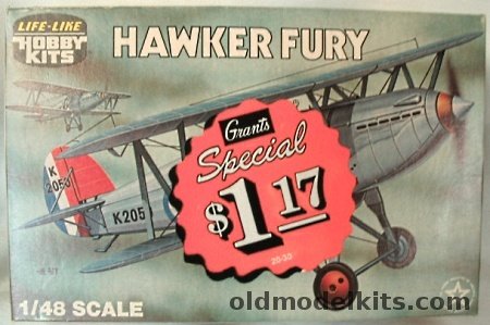 Life-Like 1/48 Hawker Fury, 09608 plastic model kit
